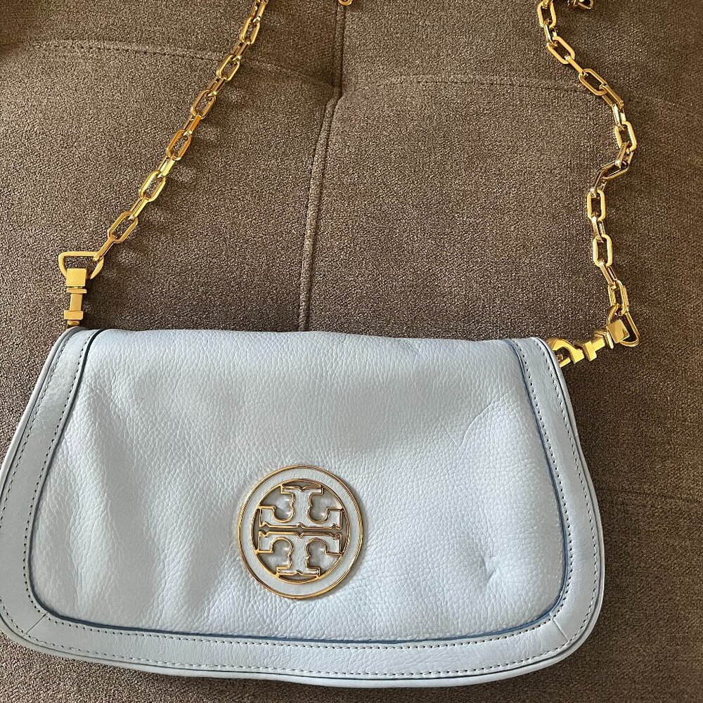 Tory Burch light blue crossbody -used once